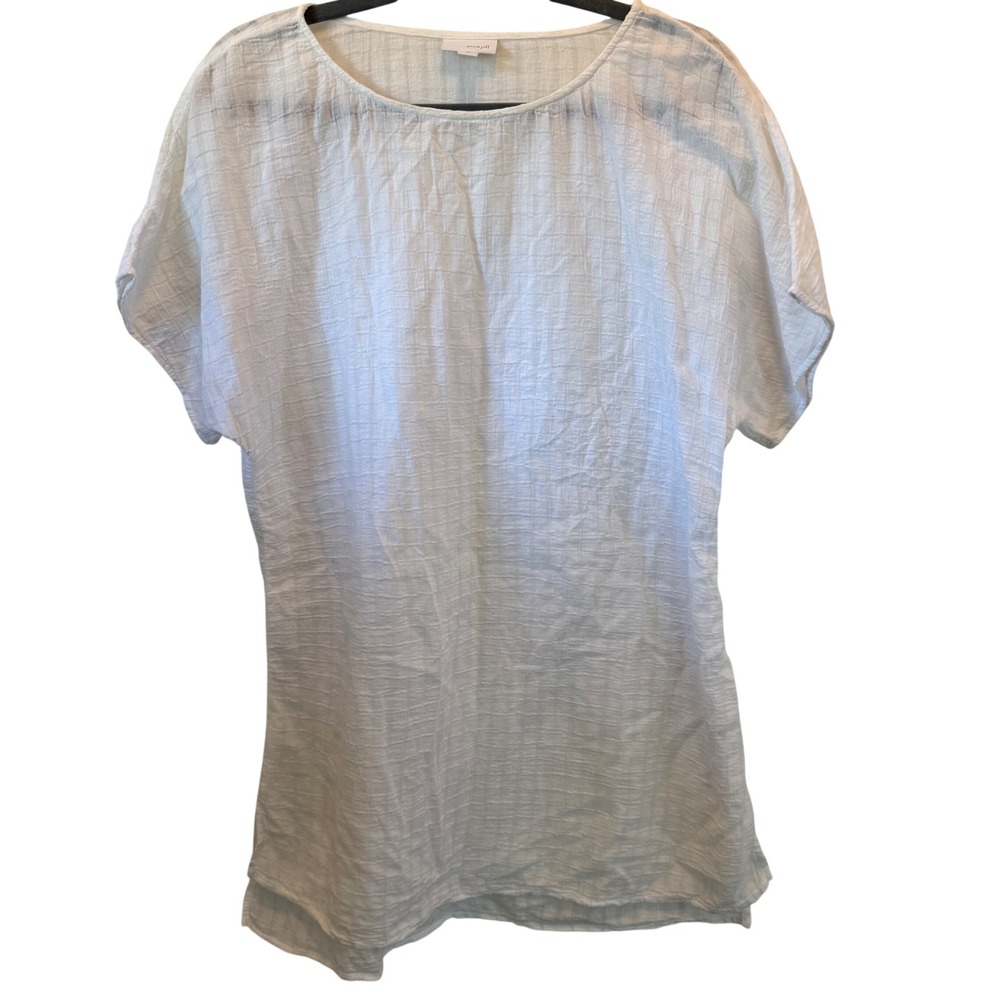 Pure Jill White Textured Cotton Gauzy Dolman Sleeve Tunic Dress Top XS Relaxed
